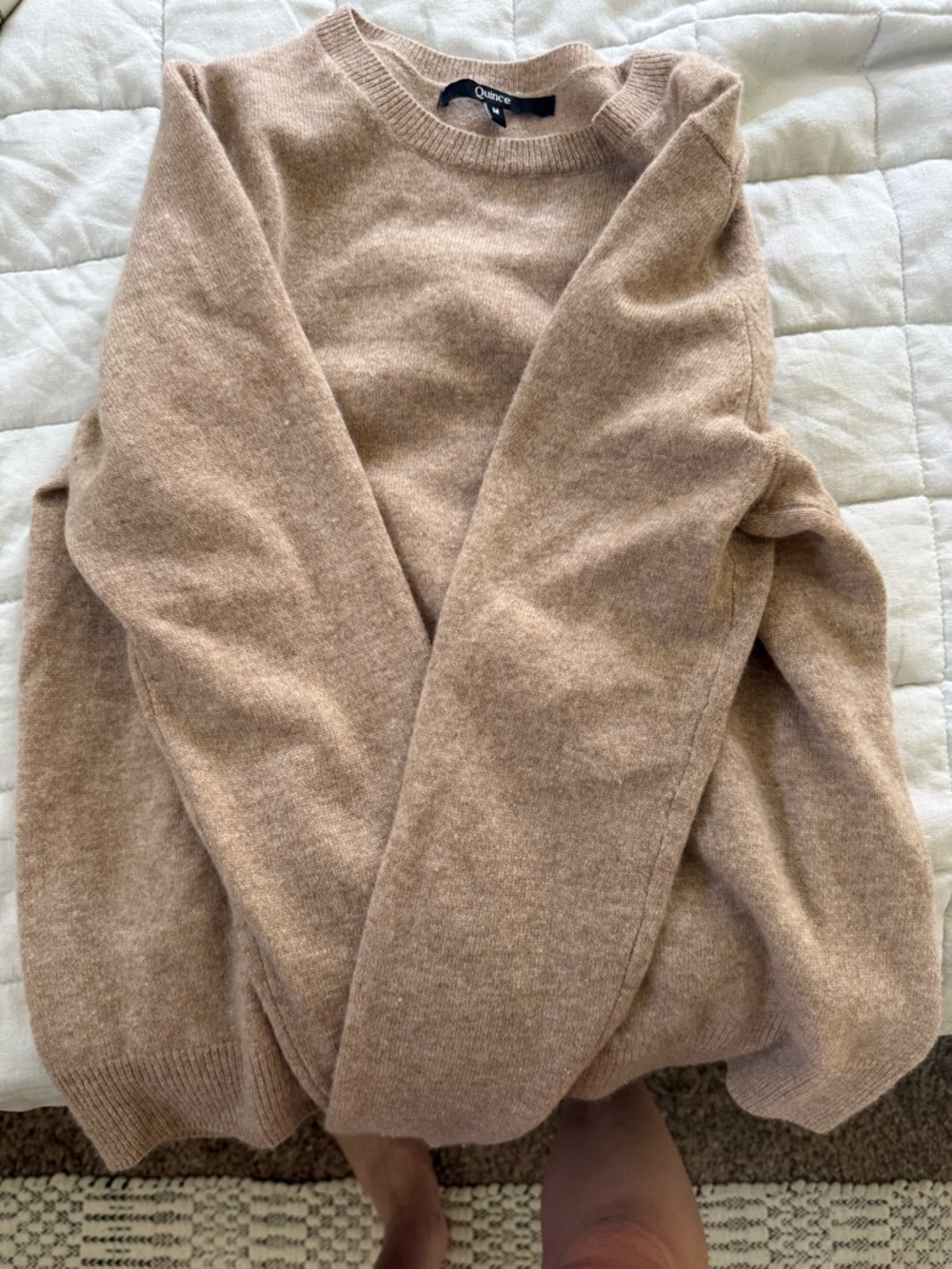Quince Camel Crewneck Sweater